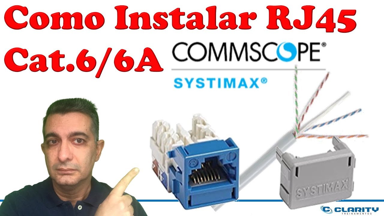 Montando uma tomada modular (jack RJ45) categoria 6 CommScope/SYSTIMAX série MGS (MGS400/MGS600)