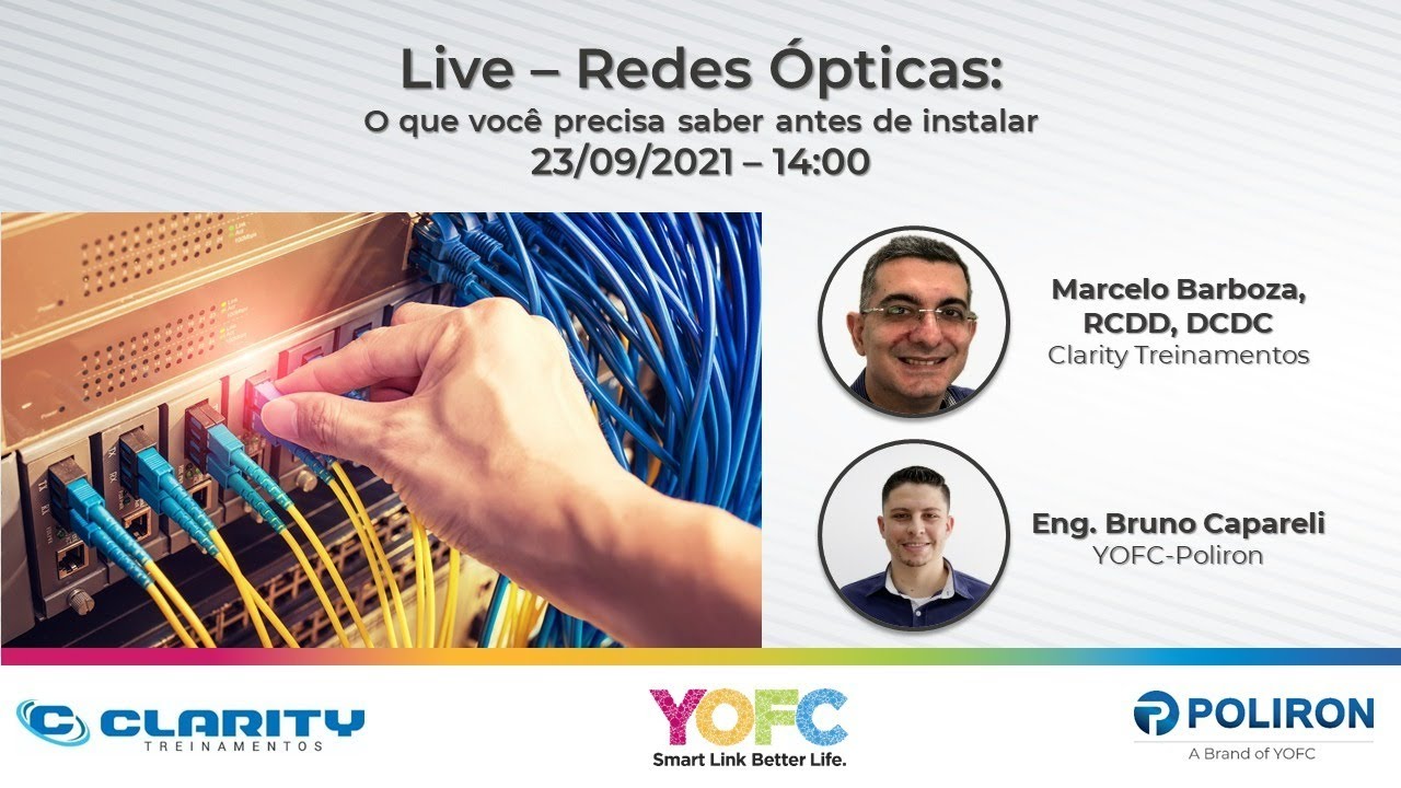 Live - Redes Ópticas: o que você precisa saber antes de instalar