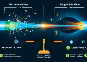 Fibras Ópticas Multimodo vs Monomodo: Como Alguns Micrômetros Podem Impactar Drasticamente o Custo da Sua Rede